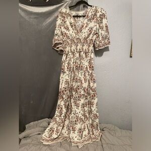 Max Studio Boho Maxi Dress Floral Size Small
